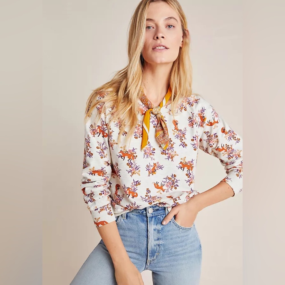 Anthropologie Fox Sweatshirt